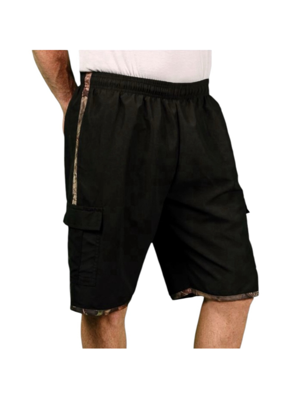 Mossy Oak Mens Size XL Swim Trunks Camo Trim Pockets Mesh Lining Drawstring